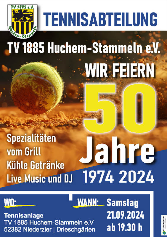 Plakat 50 Jahre Tennis